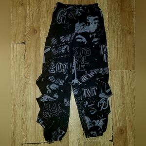 Kids Black Graphic Print Joggers